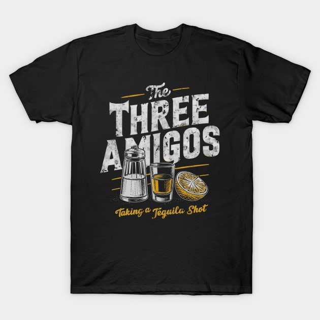 The 3 Three Amigos Taking a Tequila Shot Cinco De Mayo T-Shirt by deafcrafts